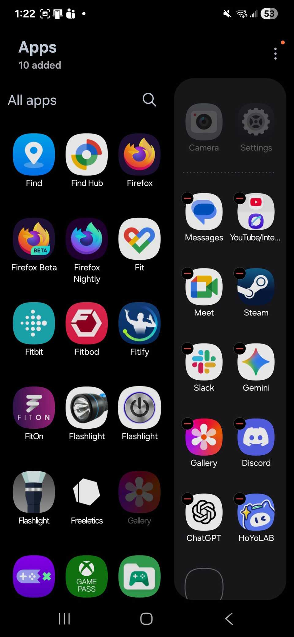 App appena aggiunte alla schermata Samsung Edge Panel nel menu di modifica