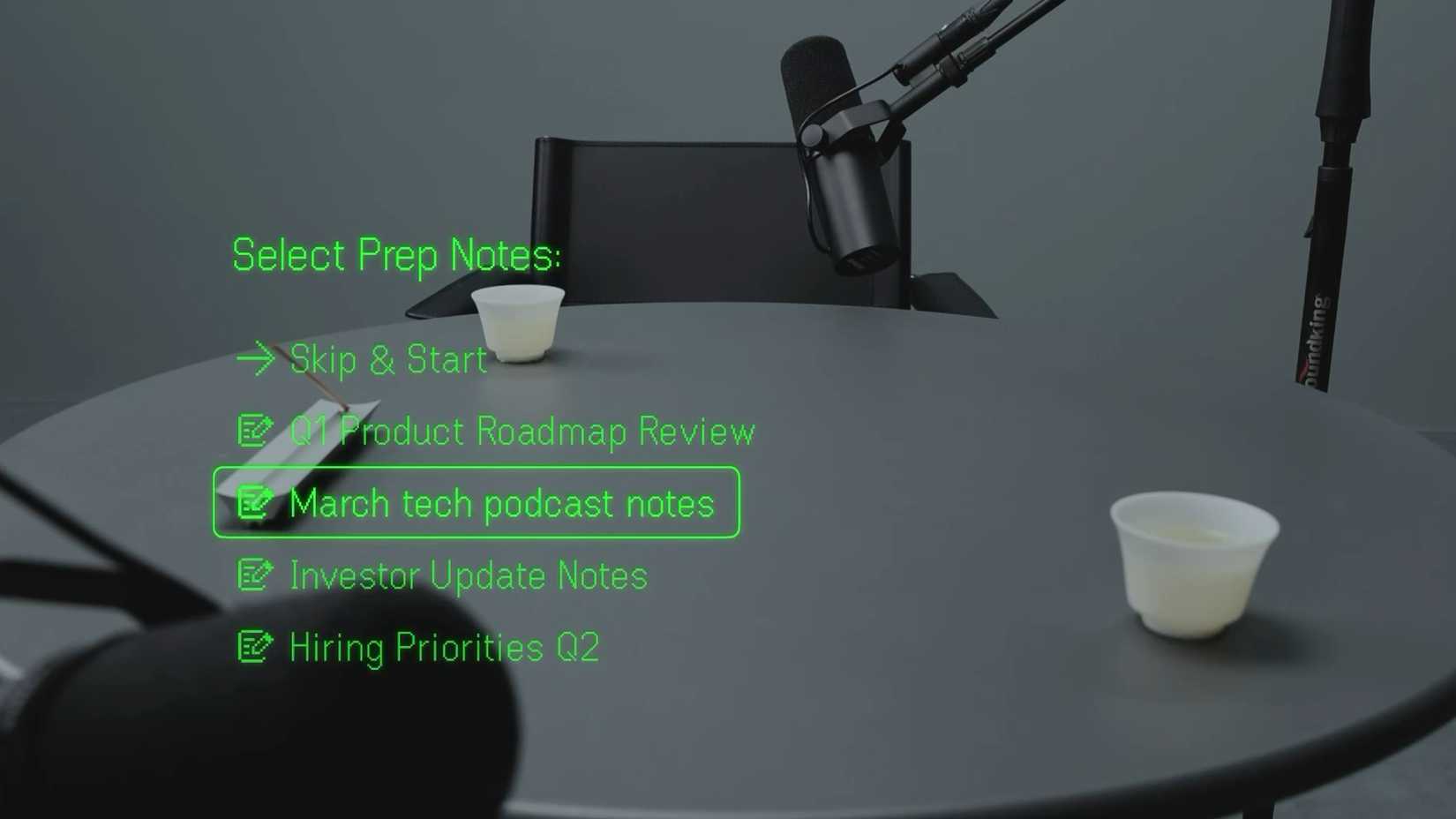 Uma imagem promocional mostrando o recurso Prep Notes do Even G2