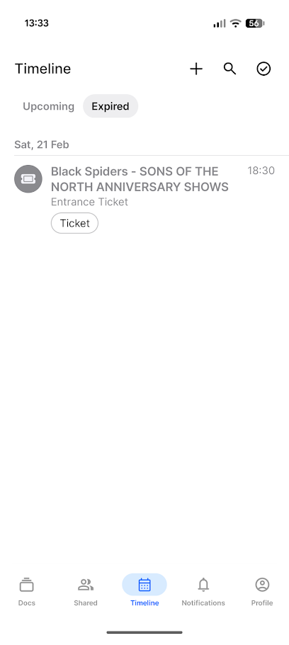 expired document in folio app
