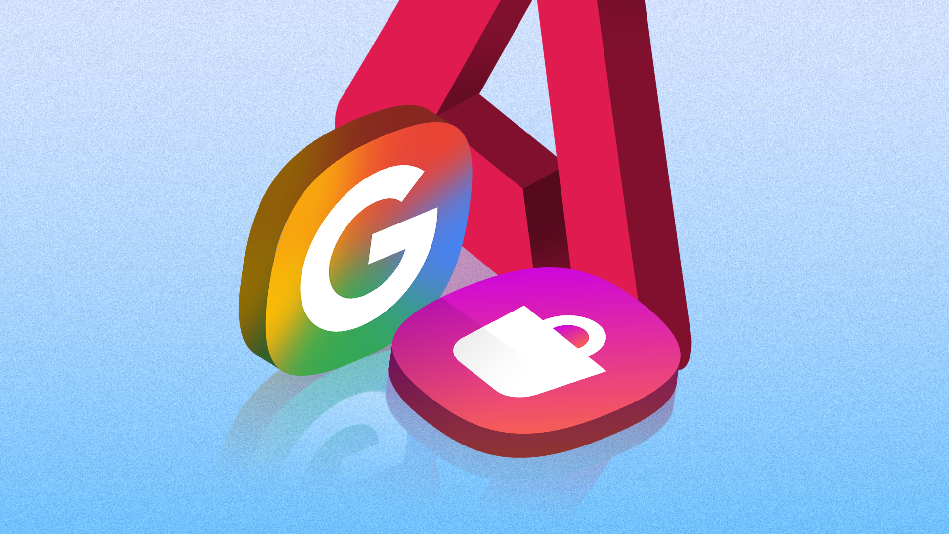 The Google and Samsung Galaxy Store logo on a blue background