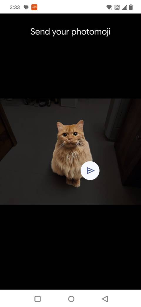 Screenshot showing a Photomoji in Google Messages