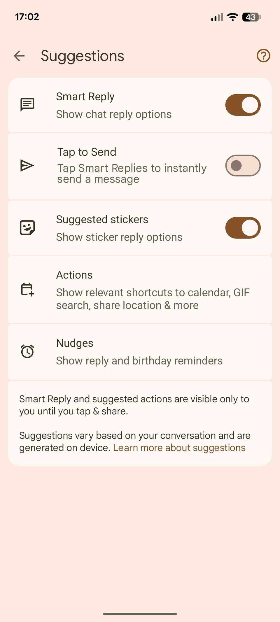 Google Messages Smart Reply Tap to Send