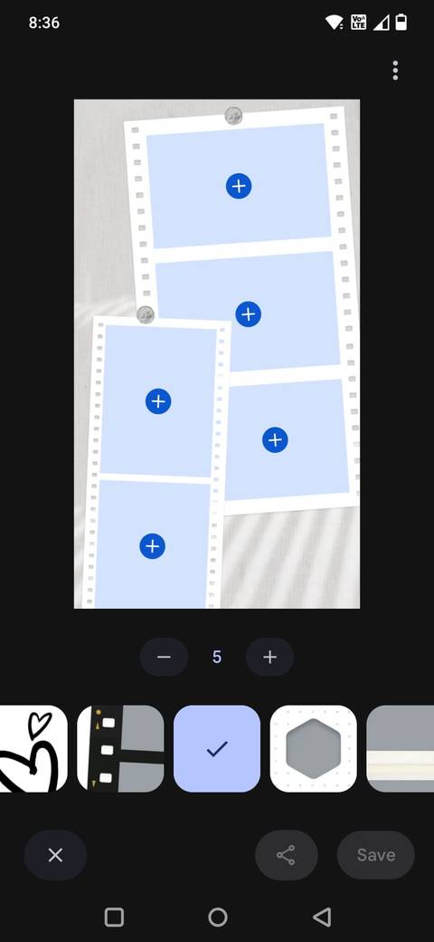 Screenshot showing the collage feature in Google Photos