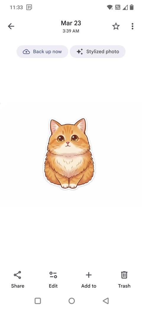 Screenshot showing a remixed image in Google Photos