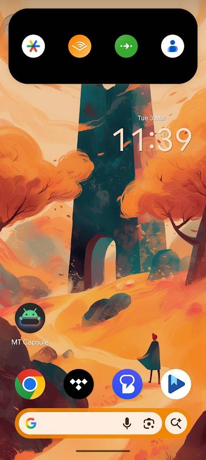 scorciatoie dell'app capsula materiale