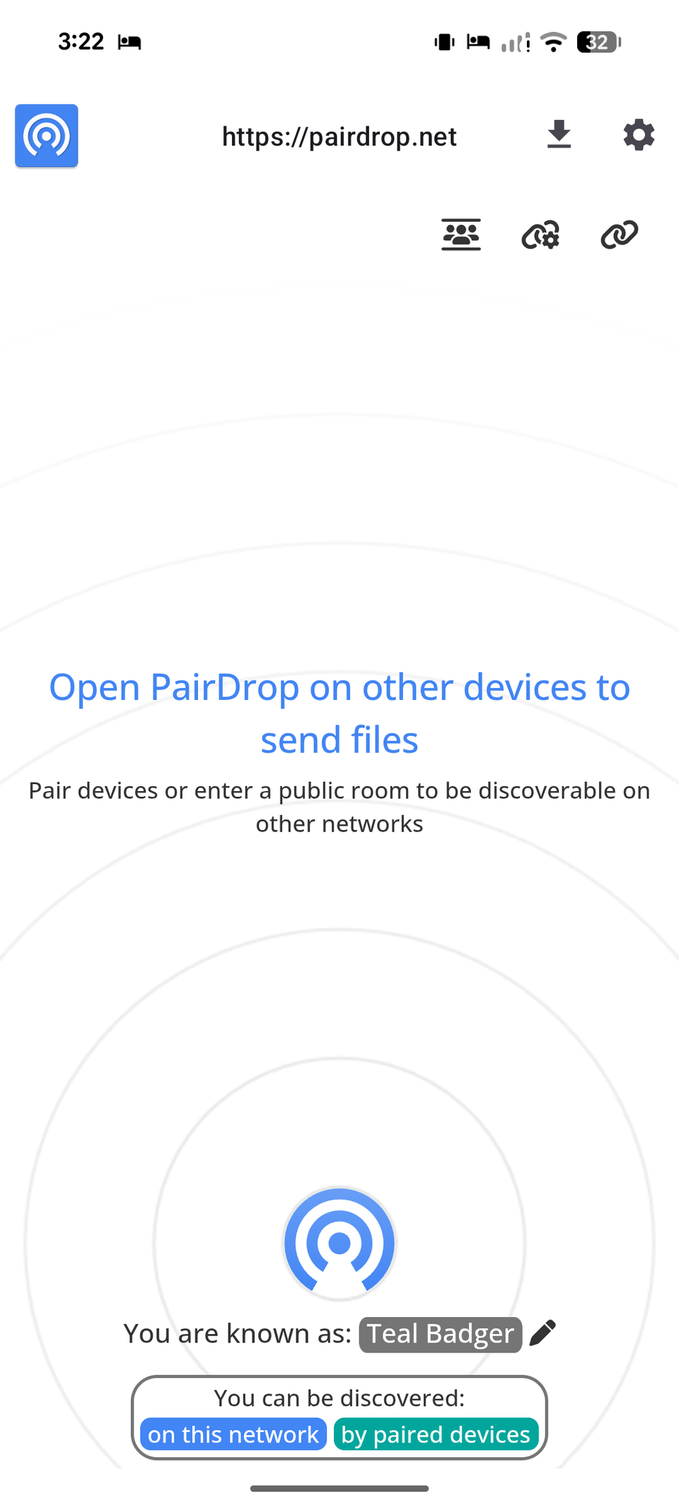 Pairdrop home