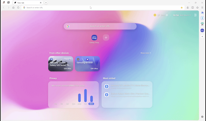 Samsung Browser sa integracijom za više uređaja