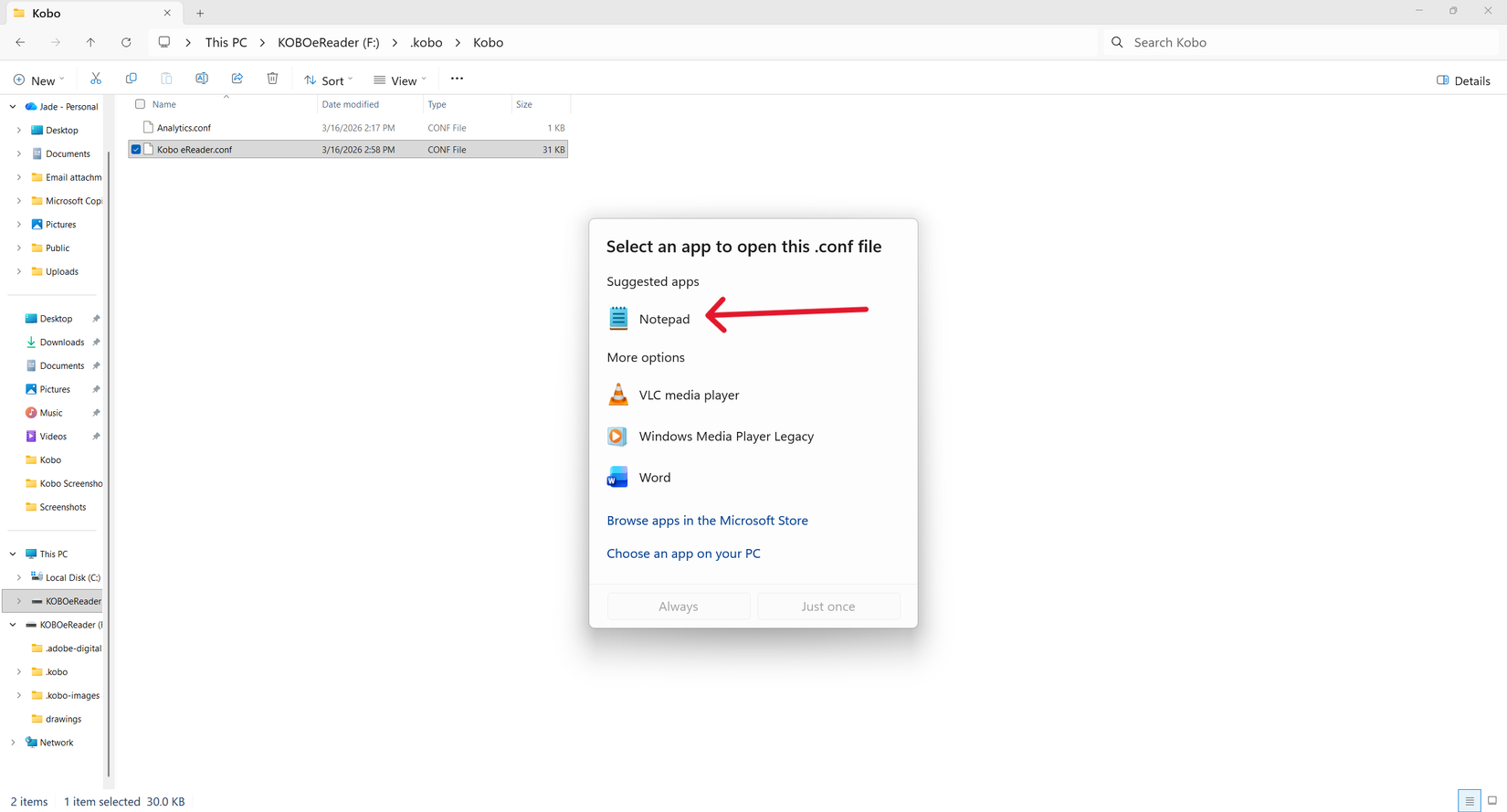 Uma captura de tela de um pop-up do Windows dizendo: 