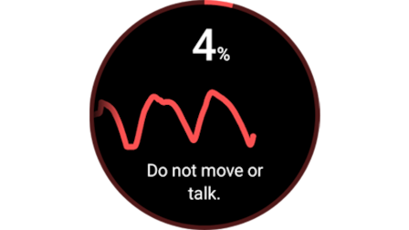 An image highlighting BP reading on a Galaxy Watch.