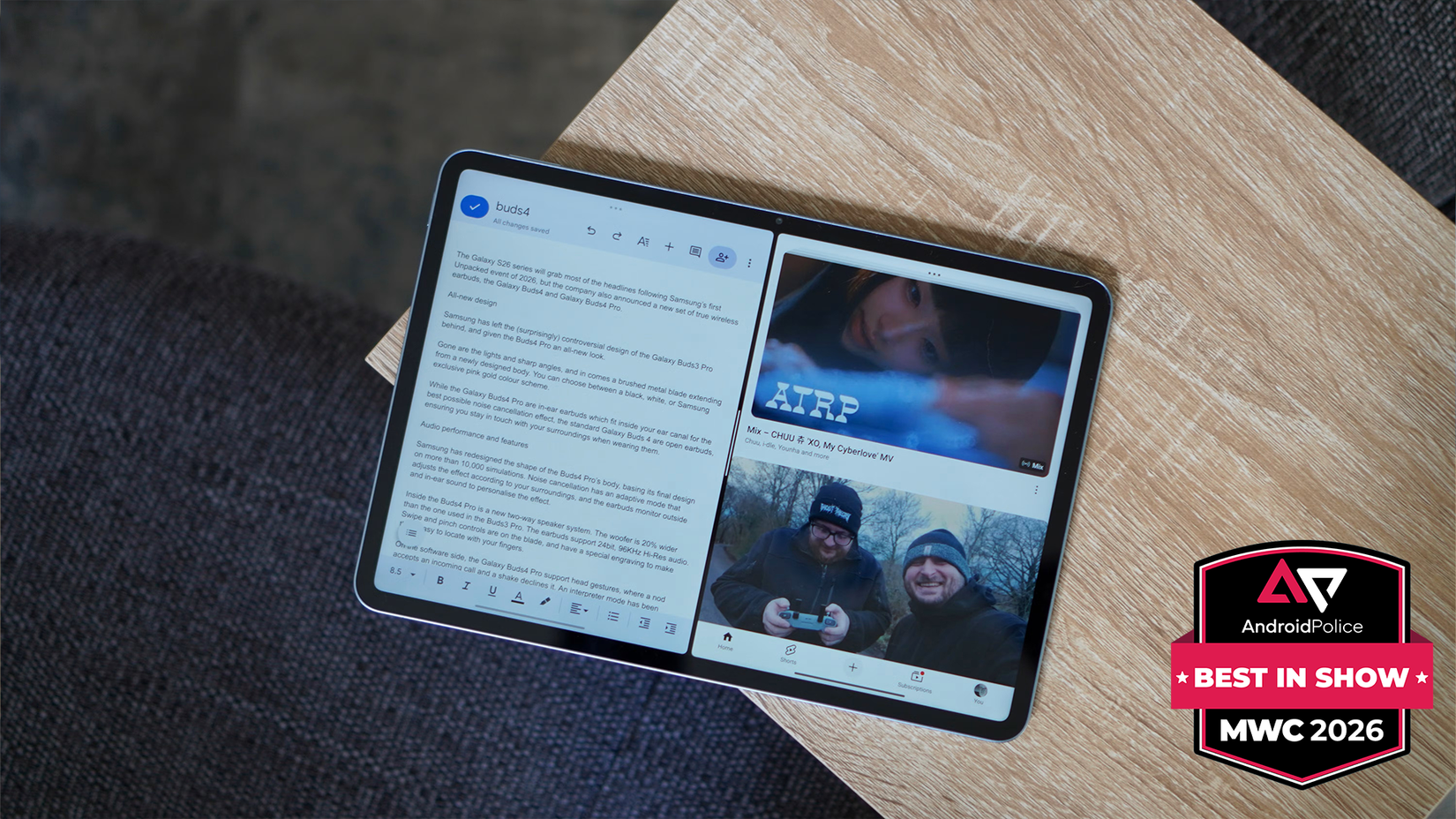 O Xiaomi Pad 8 Pro colocado sobre uma mesa