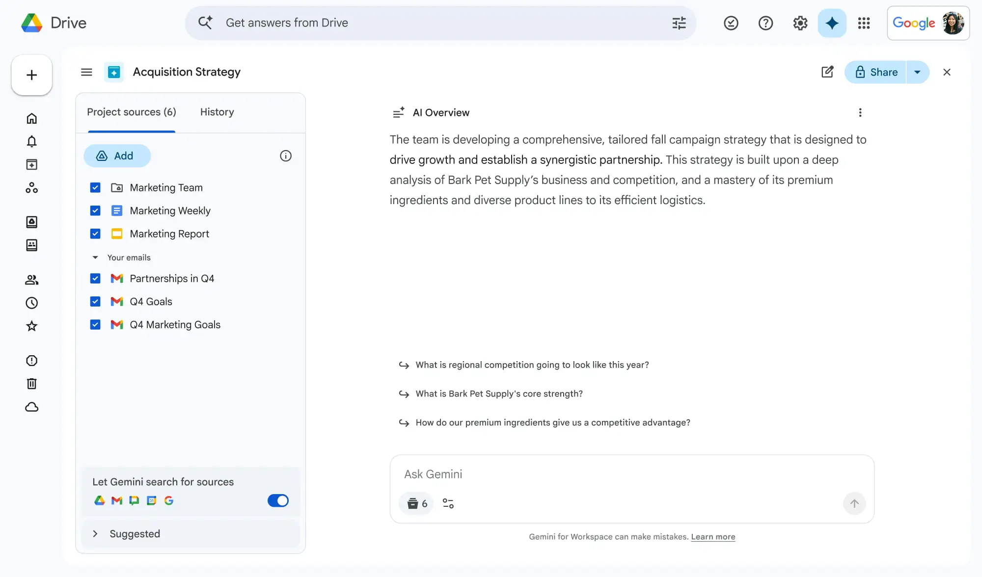 A screenshot highlighting a project on Google Drive.