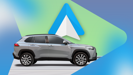 I did not like Gemini on Android Auto, however those methods have modified my thoughts A silver SUV in front of the Android Auto logo on a green and blue geometric background