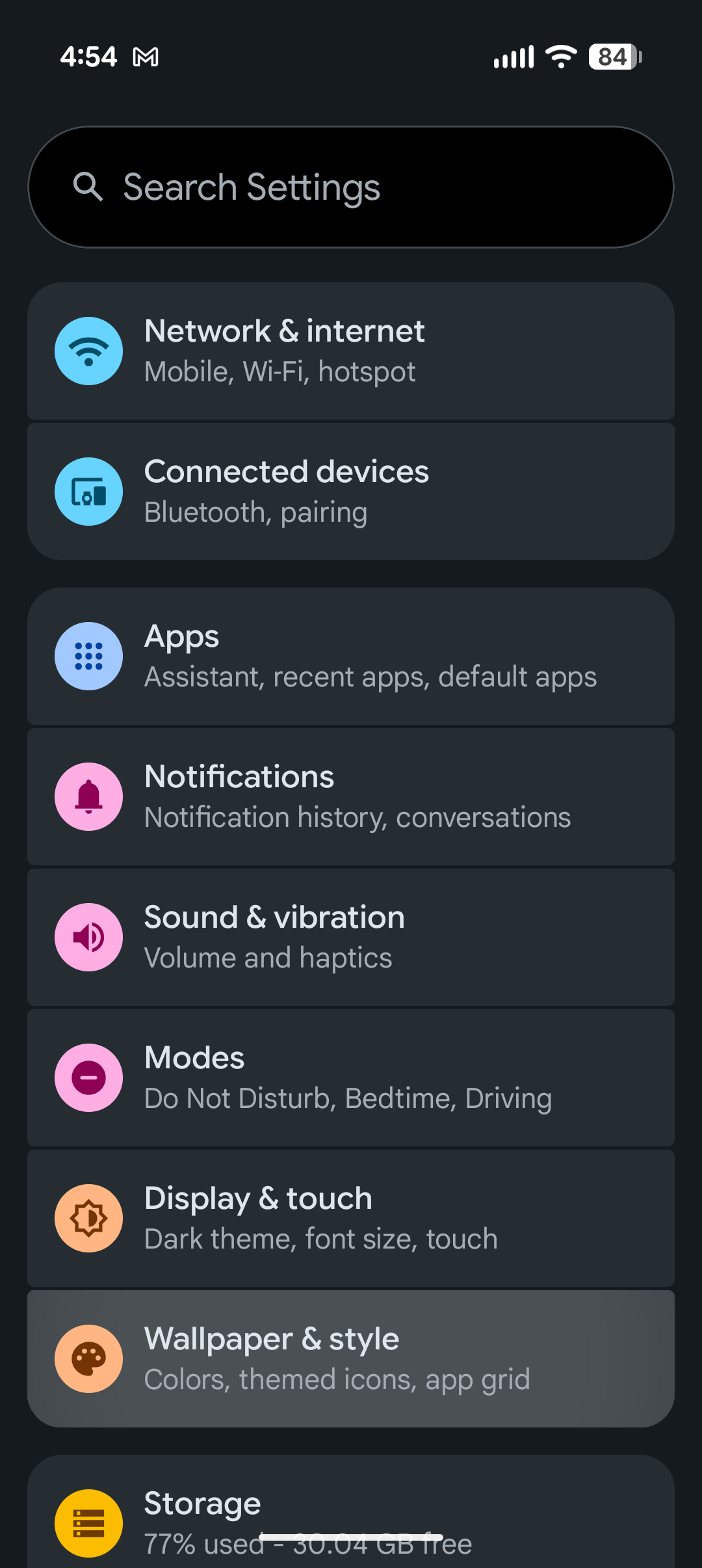 Android's icon styles make my home screen look like a piece of art