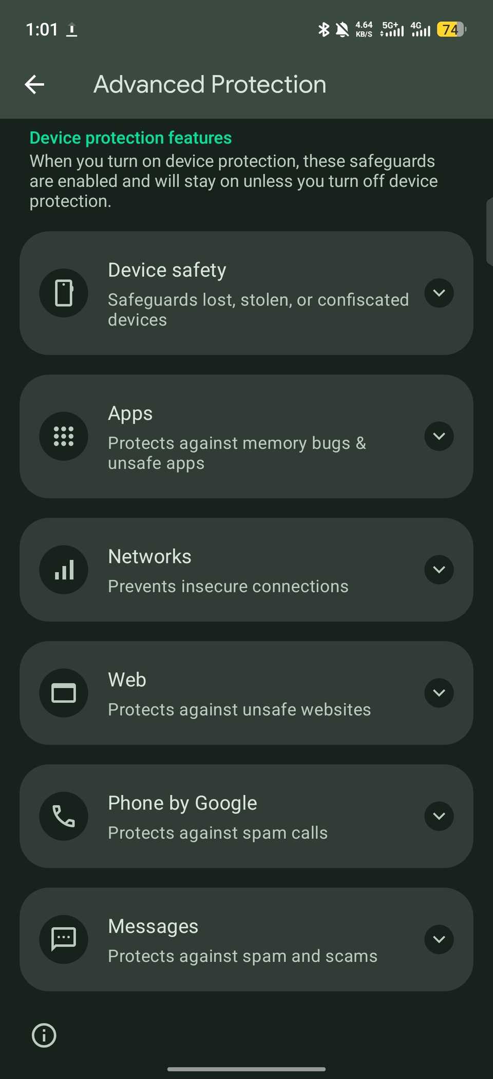 Android Advanced Protection Settings Google wants to protect me from myself, but I'm not sure I want it to