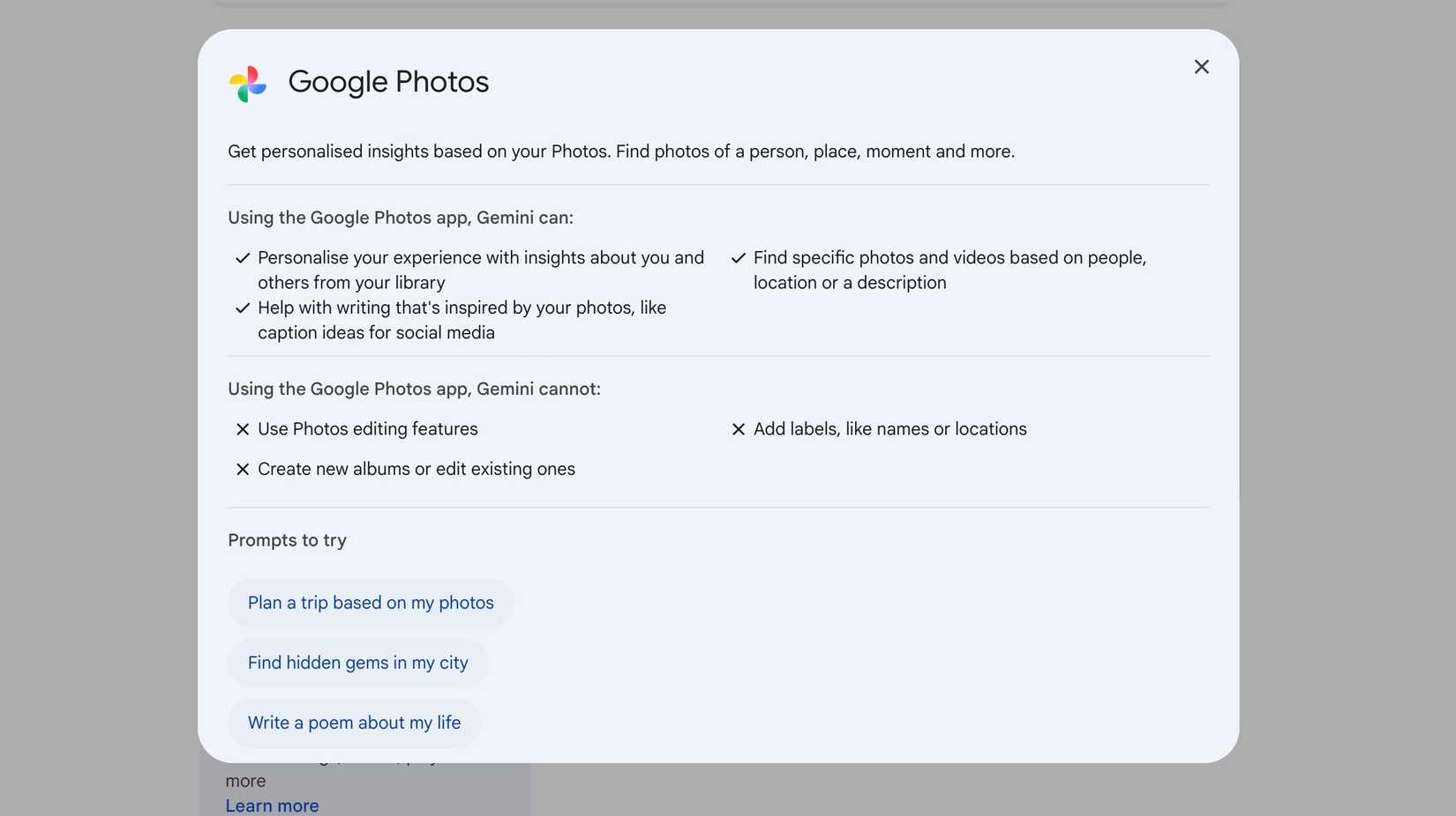 deficiências de gêmeos no Google Fotos