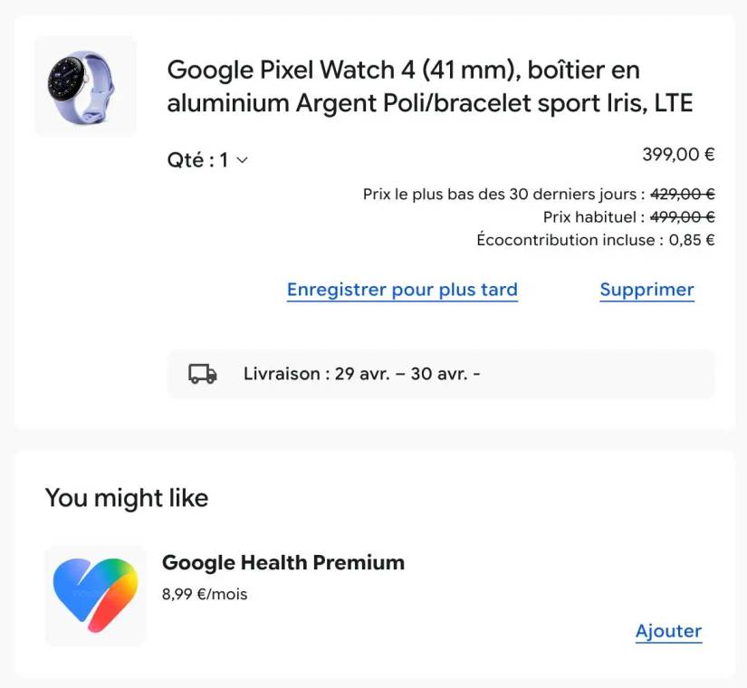 Google Health Premium عند شراء Pixel Watch 4.