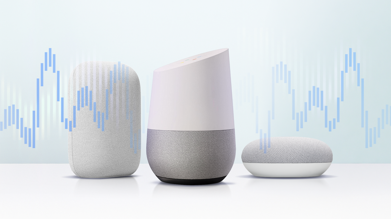 Original Google Home and Nest Audio speakers with sound waves around..png