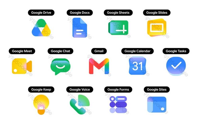 New Google Workspace icons