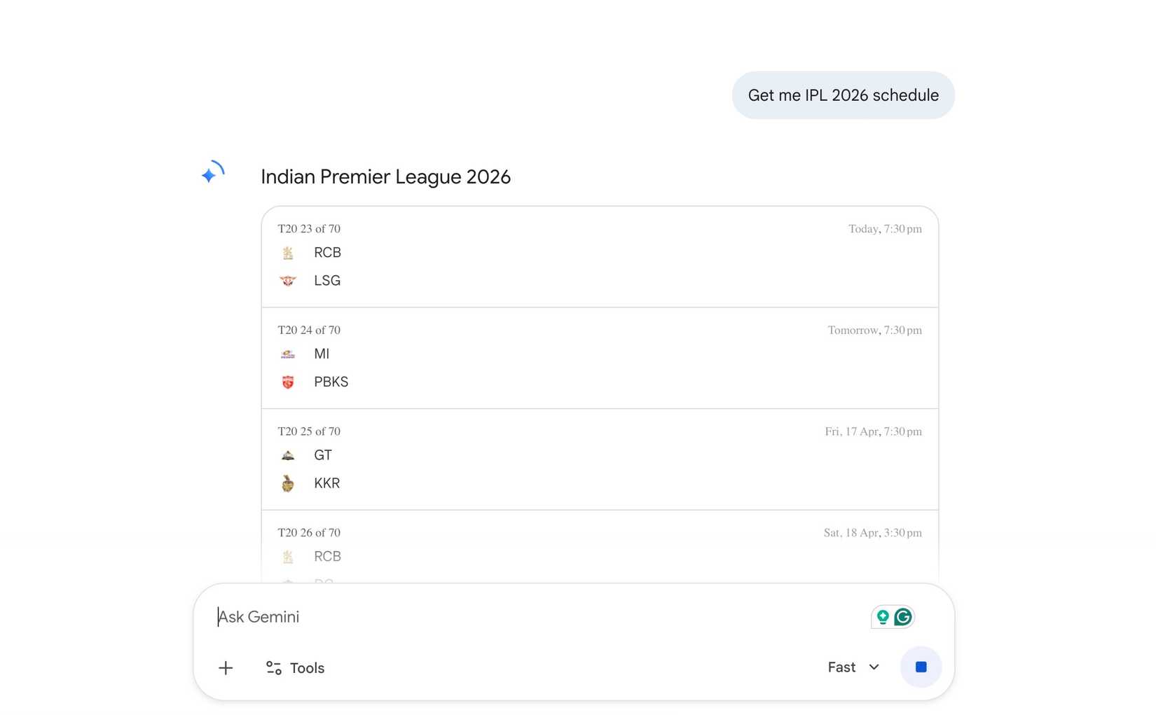 usando Gemini como barra de pesquisa