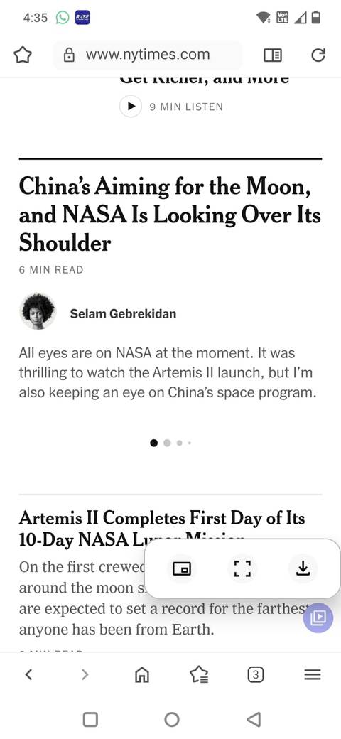 Screenshot showing the video icon in Soul Browser