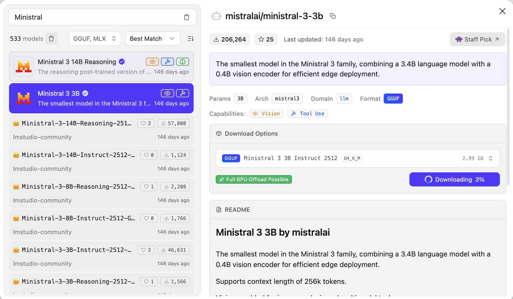 Ministral 3 LLM local
