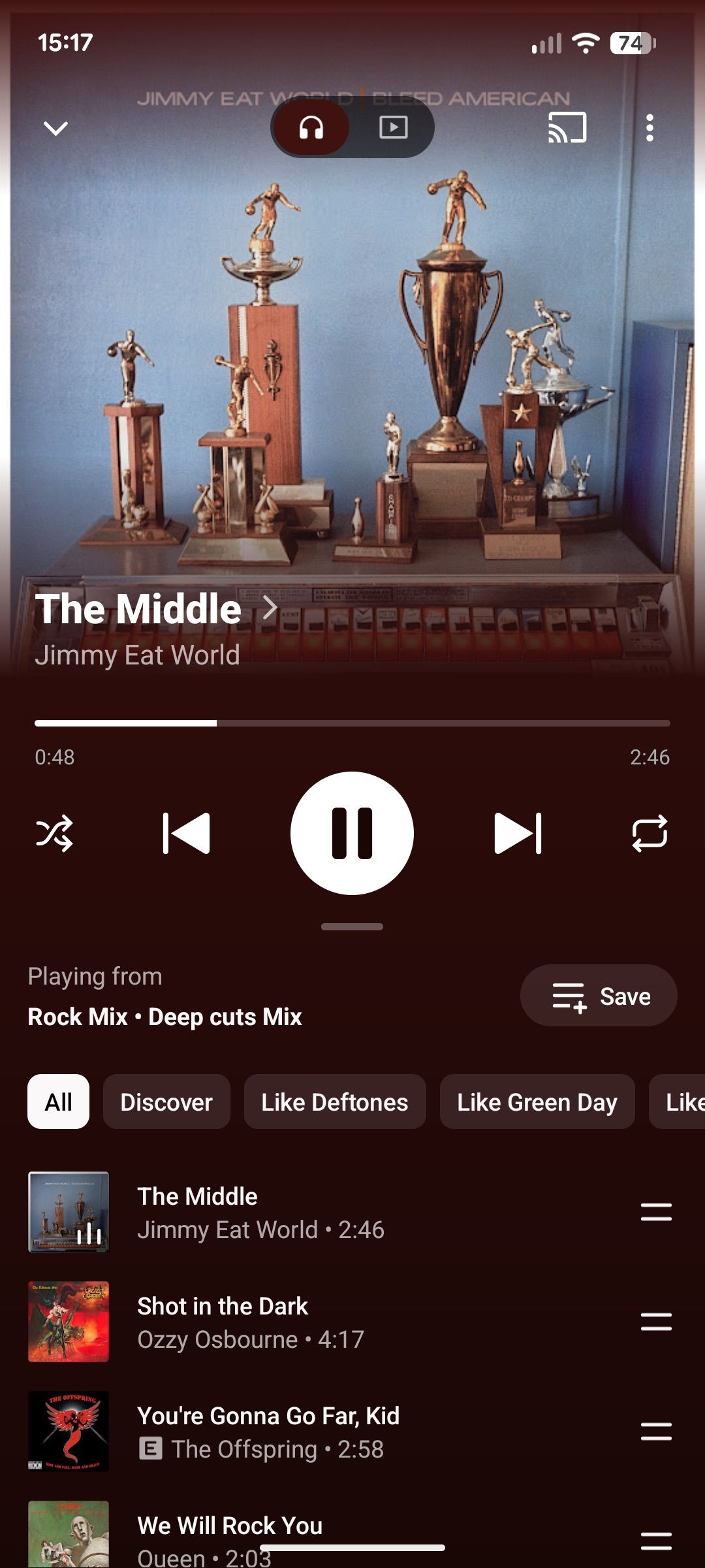 YouTube Music is finally rolling out the redesigned Now Playing interface