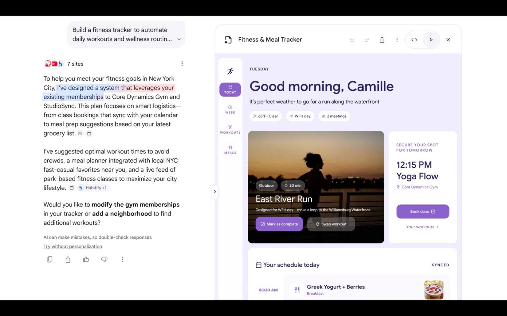 Uma captura de tela de um vídeo do Google detalhando a codificação de agente no modo AI