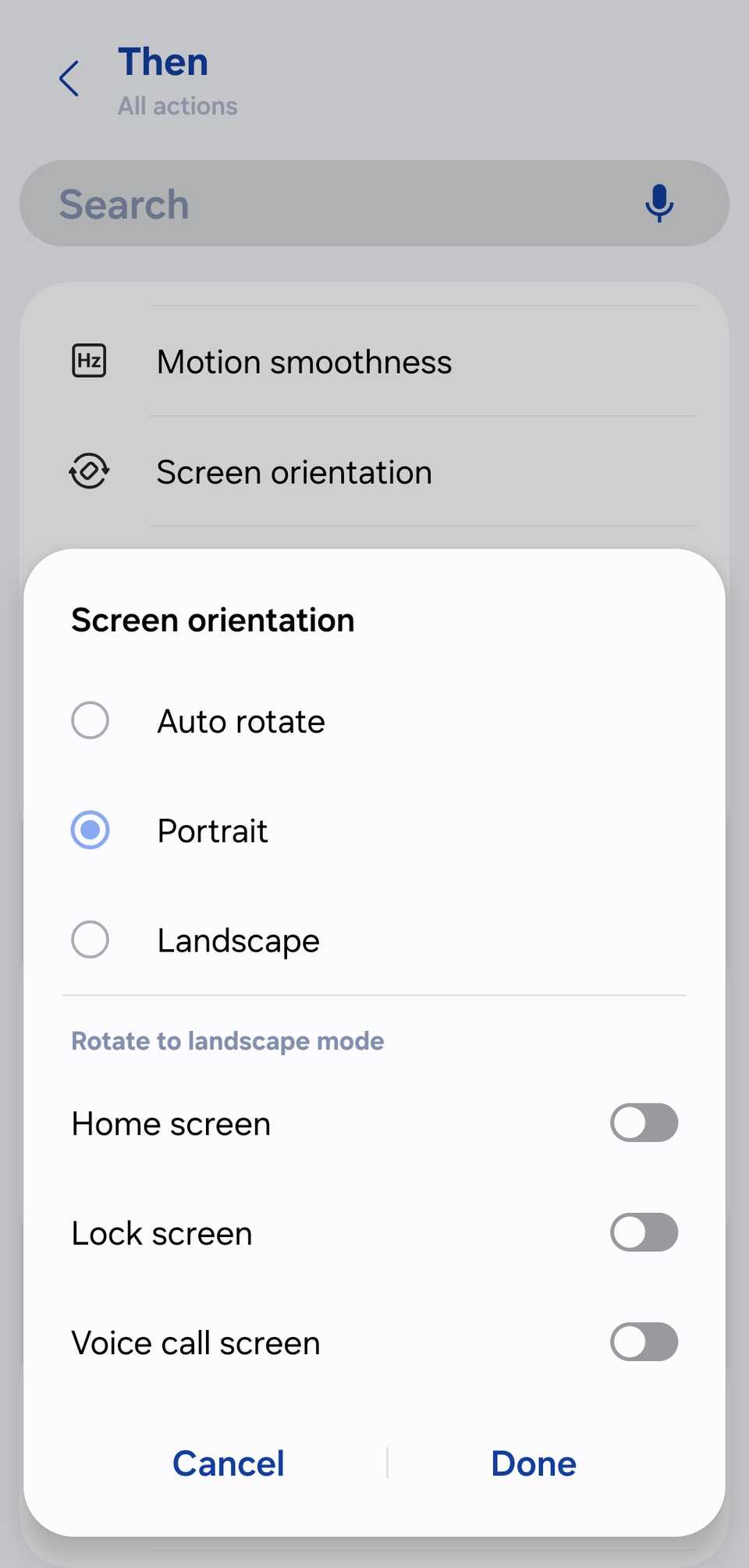 Routine condition on Samsung