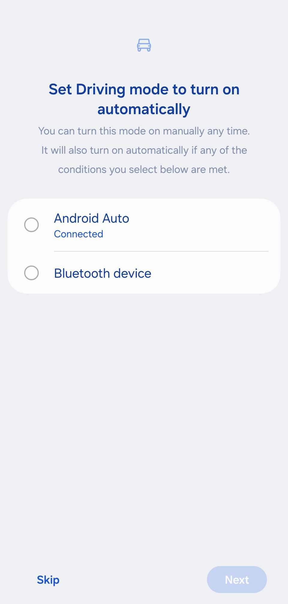 Android Auto connected