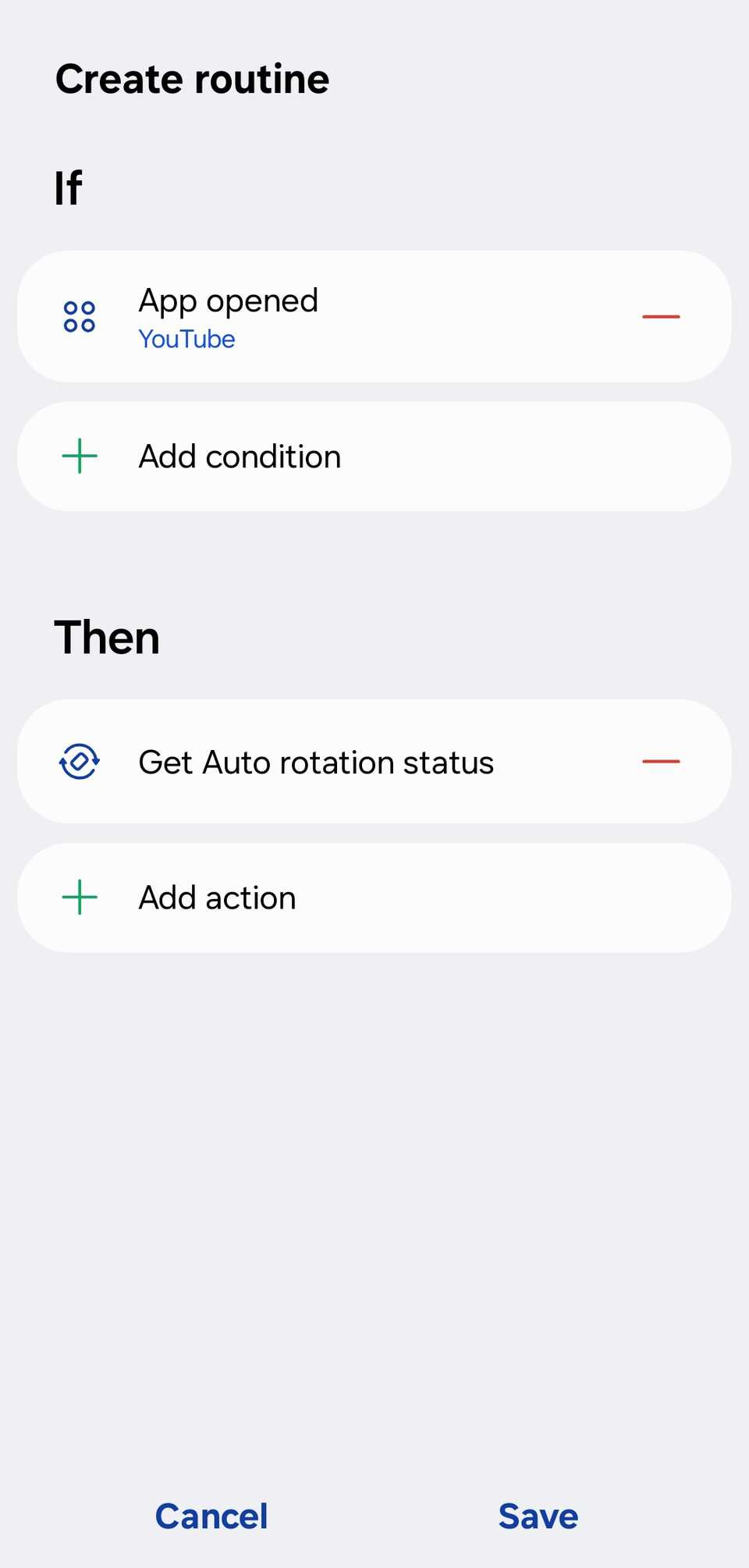 create a routine on Samsung phone