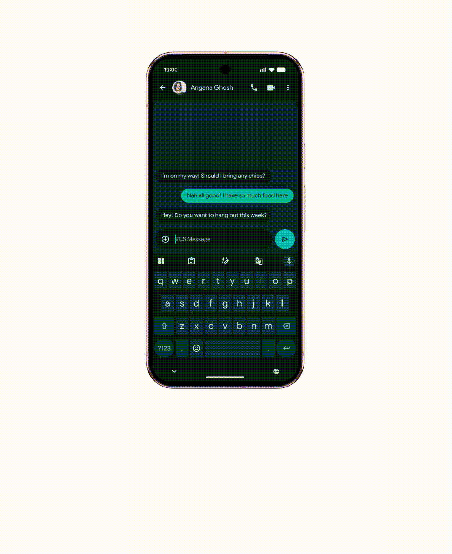 a demo of Gboard-Rambler in action