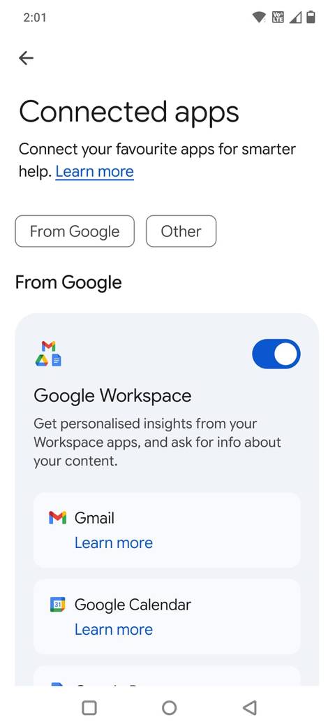 I have been the usage of Gemini all mistaken, and I solely discovered it once I stopped typing Screenshot showing the Connected apps page in Gemini