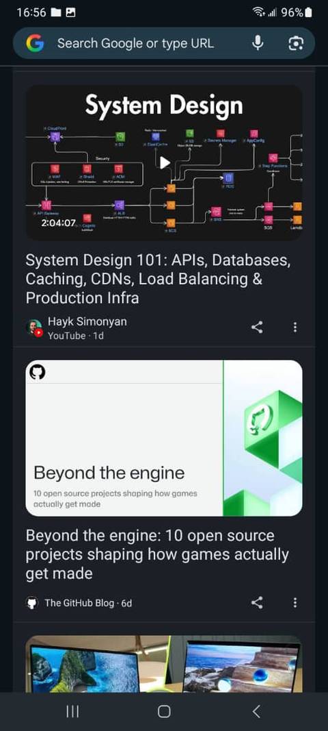 Google Chrome home page showing news feed 2