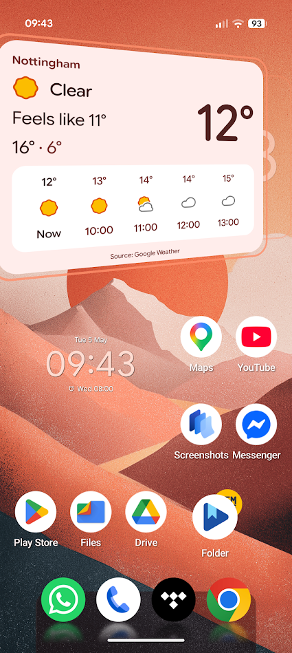 octopi launcher showing animation of creating a widget stack