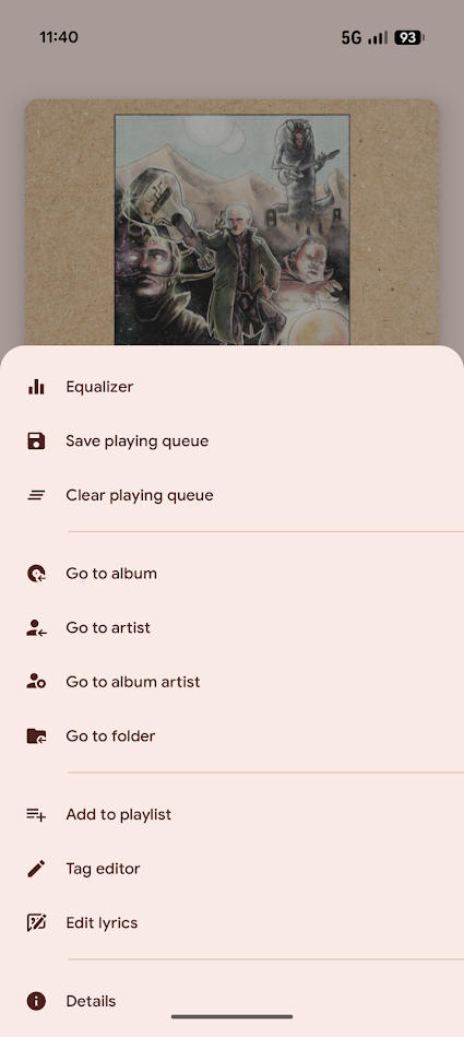 oto music app song options