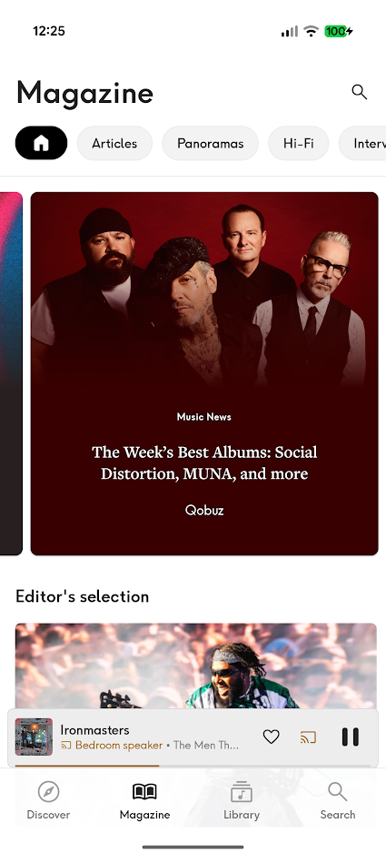 article titles in qobuz app