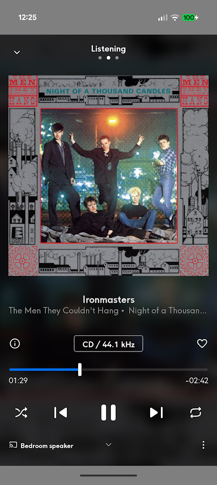 music player in qobuz app