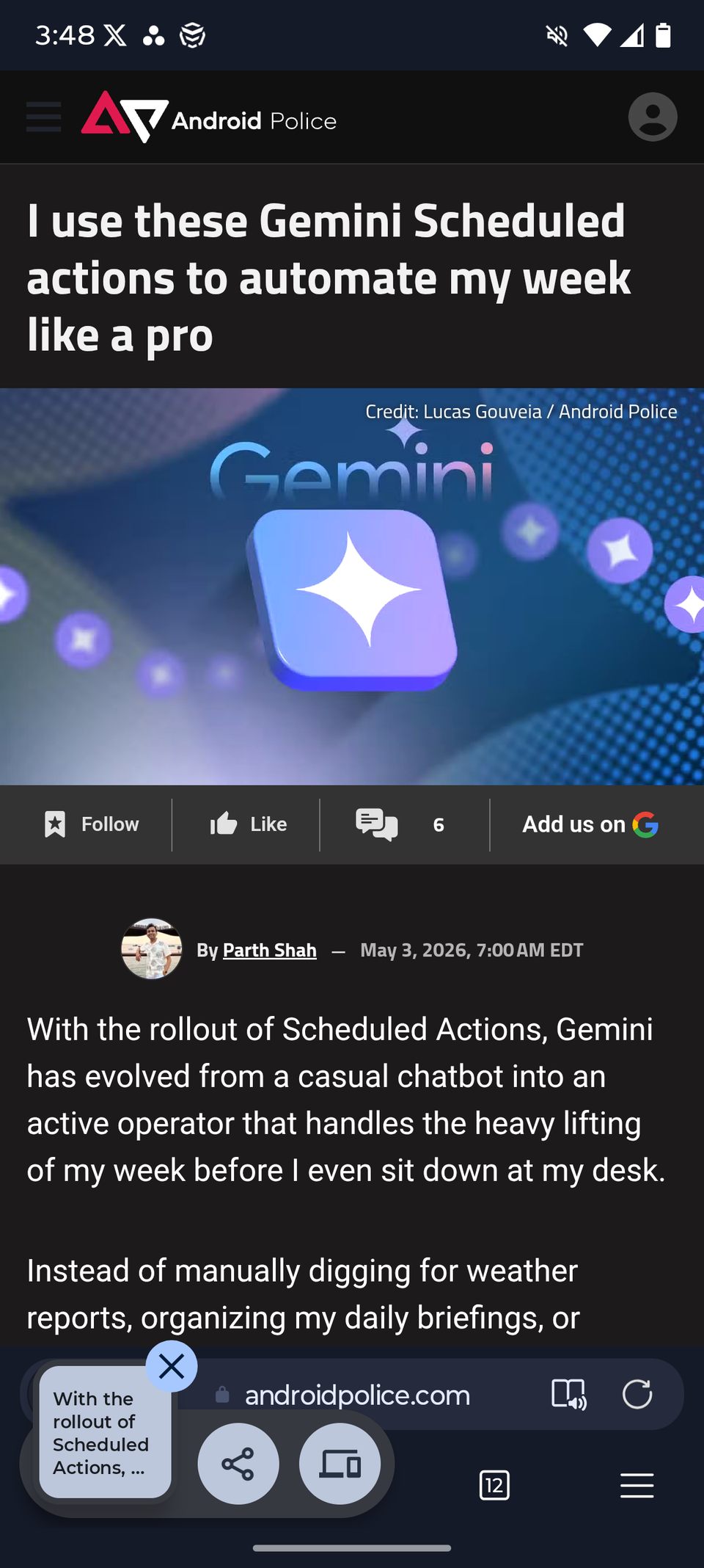 Screenshot showing the clipboard preview in Android 16