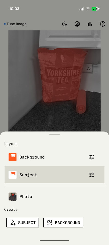 editing tools in snapseed app