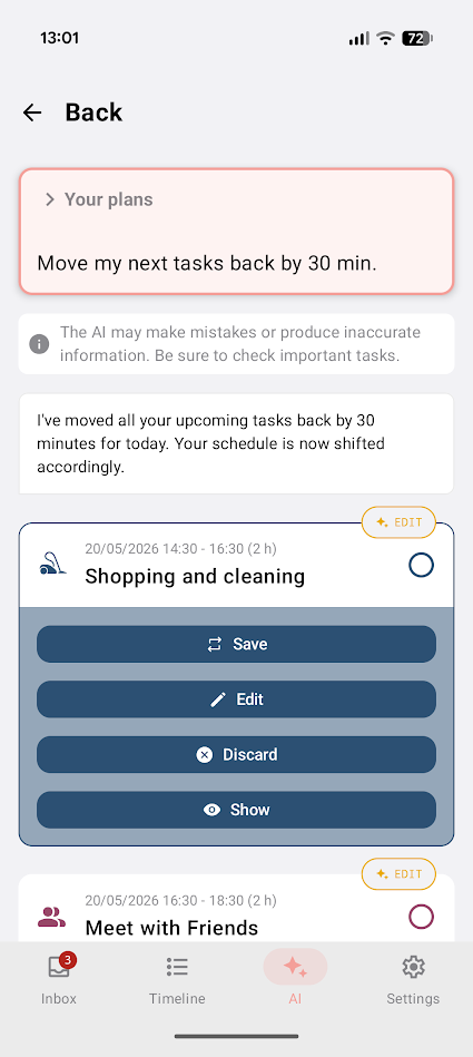 ai assistant in structured app