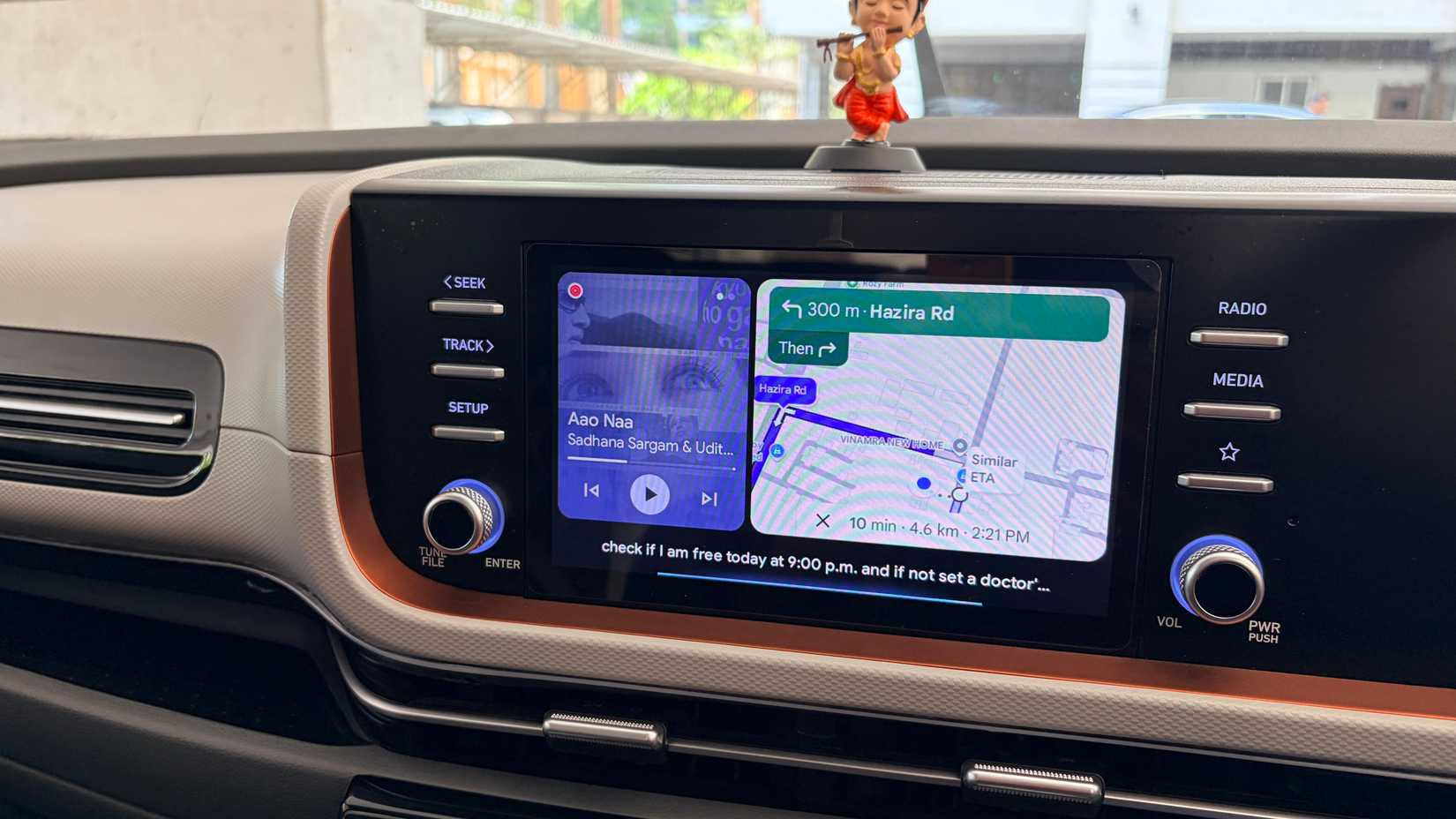 usando Gemini com Google Agenda no Android Auto