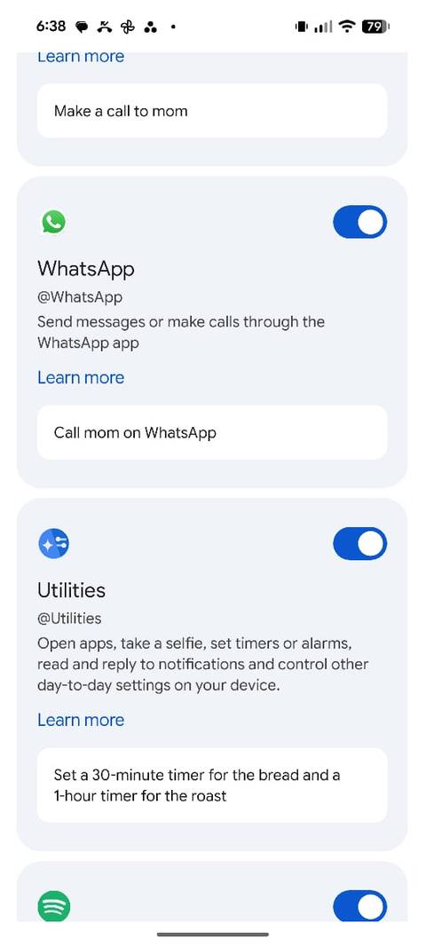 enable WhatsApp in personal intelligence