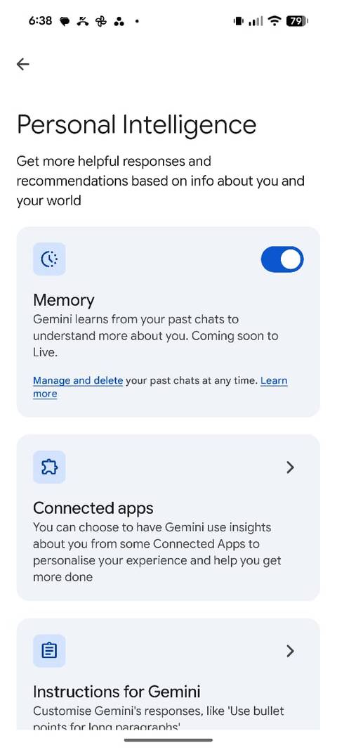 Gemini personal intelligence