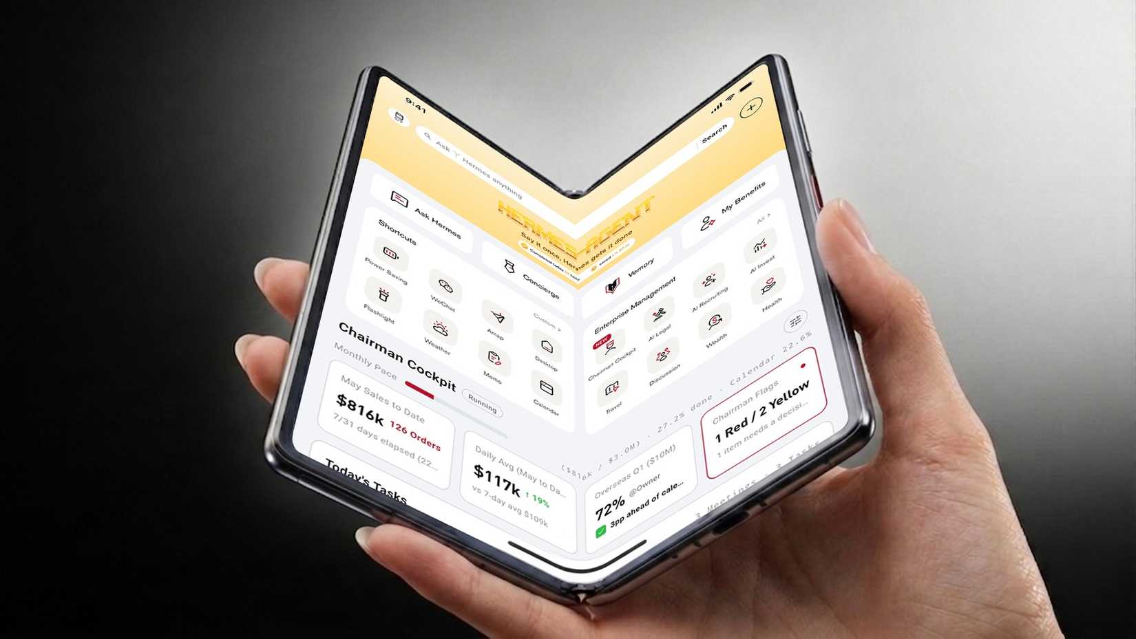 A tela do Vertu Alphafold