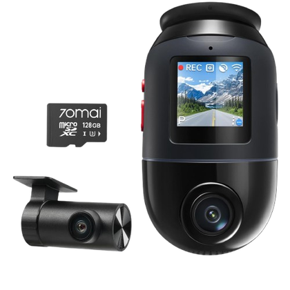 70mai 4K Omni dashcam em um fundo transparente