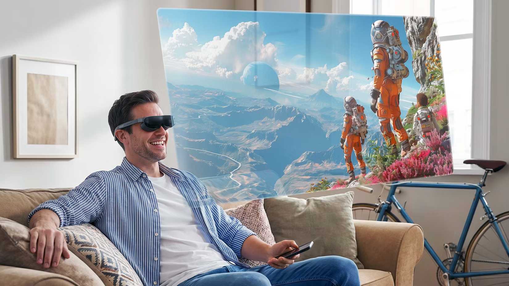 Uma imagem promocional dos óculos Acer GR0 AR