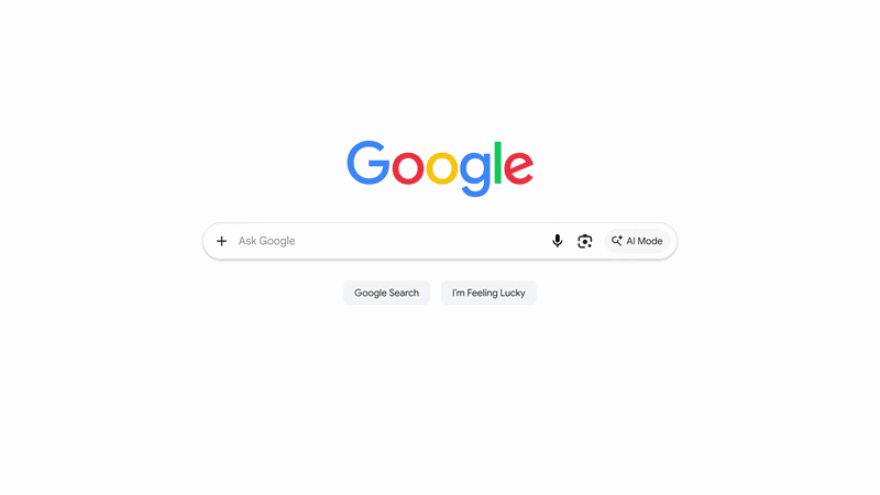 Um GIF destacando a capacidade do Modo AI de criar um visual interativo.