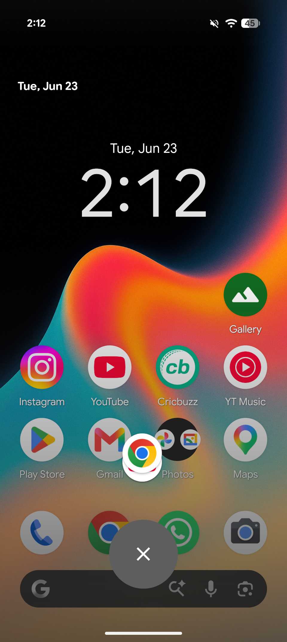 Dismissing an App Bubbles or Android 17