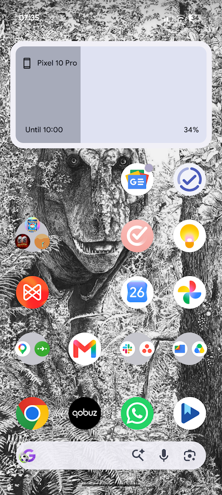 android home screen with no app names