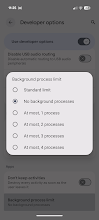 Options de restriction des processus en arrière-plan sur Android